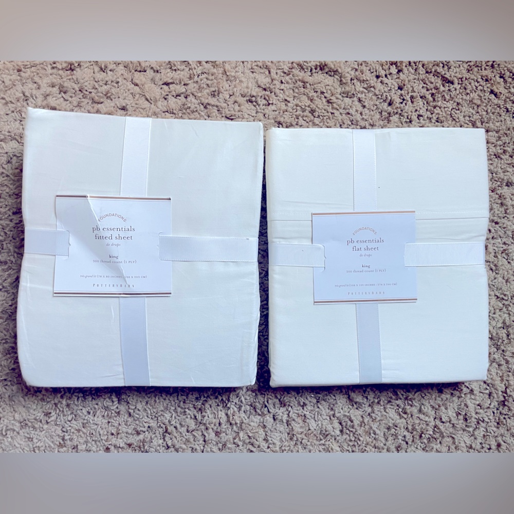 NWT King Size, White, Pottery Barn sheets